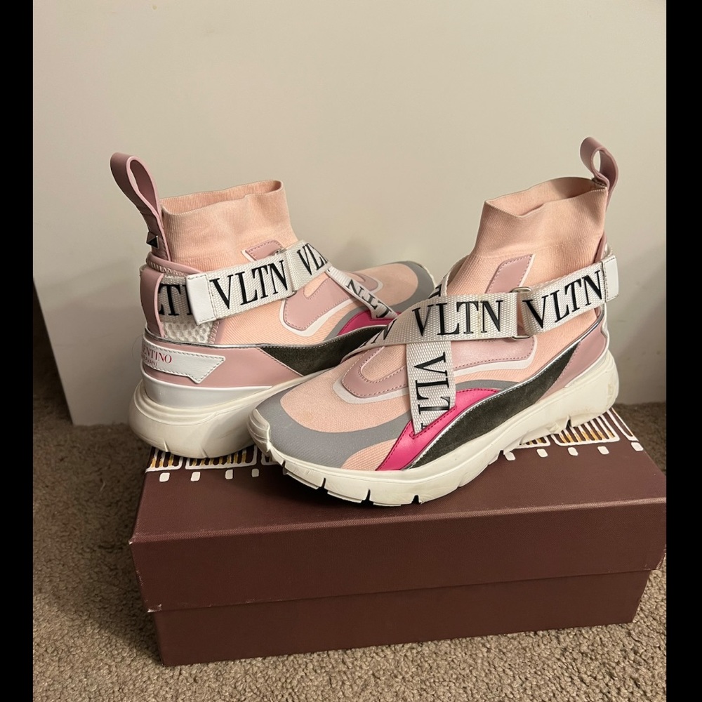 Valentino Garavani VLTN Straps High Top Sock Sneakers